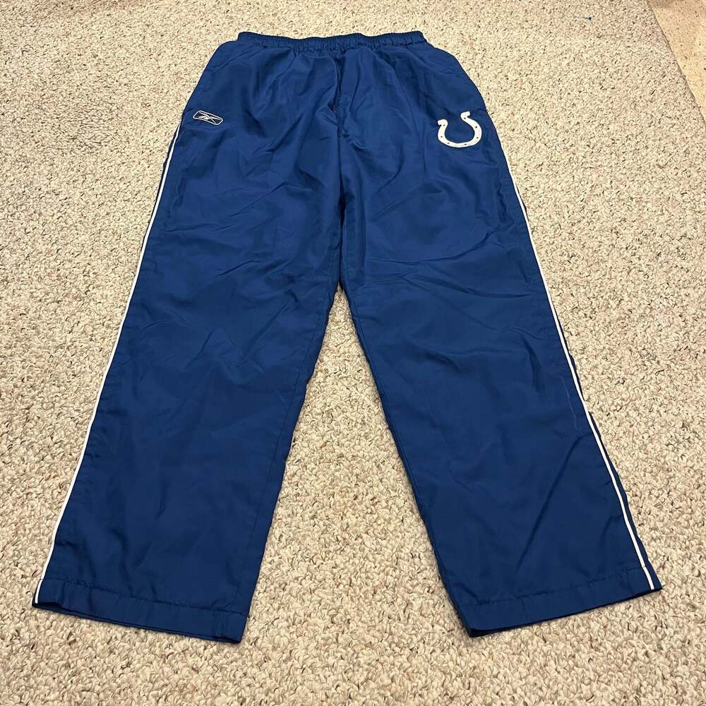 Reebok Vintage Indianapolis Colts NFL Windbreaker Track Pants Mens L Football